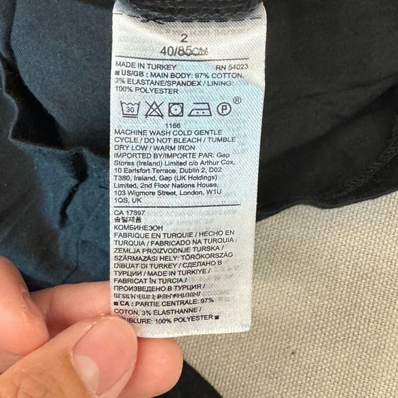 Banana Republic Poplin Twist-Front Cropped Jumpsuit Black 2 - Picture 8 of 9